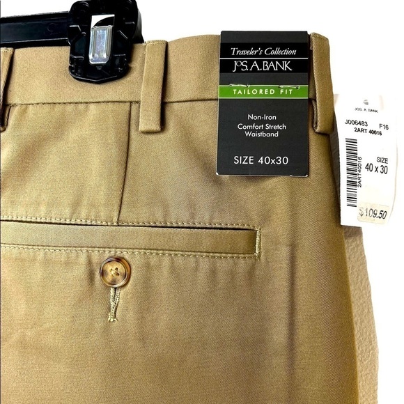 Jos. A. Bank Traveler’s Collection Tailored Fit Non-Iron Khaki Pants - Picture 12 of 14